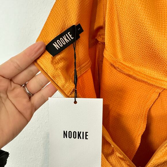 NWT Nookie Utopia Halter Jumpsuit in Mango Size Small - Picture 5 of 5